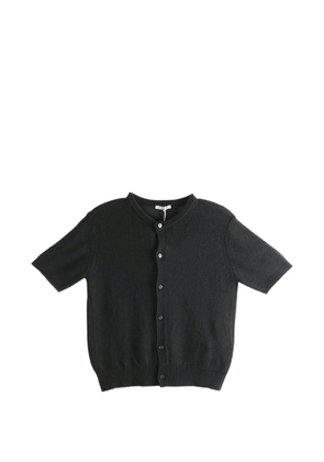 Auralee short-sleeve buttoned cardigan - Black