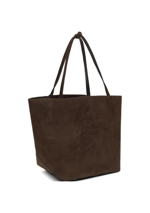 The Row Park Three suede tote bag - Brown