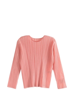 Pleats Please Issey Miyake pleated long-sleeve top - Pink