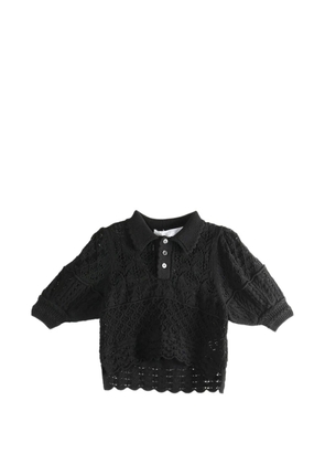 Comme des Garçons TAO crochet polo top - Black
