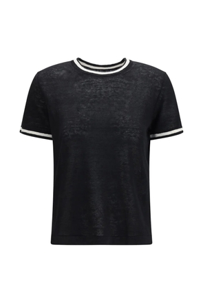 'S Max Mara striped linen T-shirt - Black