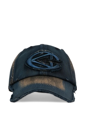 CamperLab logo-patch distressed cap - Blue