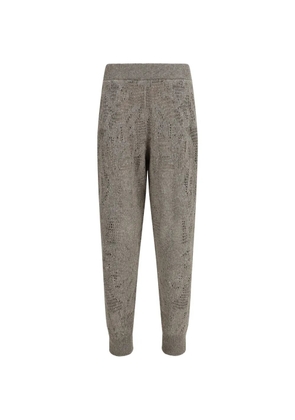 Brunello Cucinelli openwork track pants - Grey