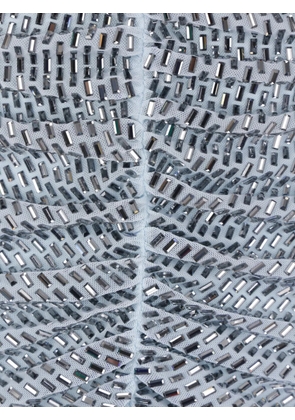 Self-Portrait V-neck embellished maxi dress - Blue