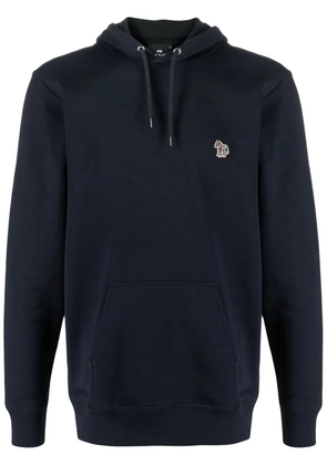 PS Paul Smith logo-patch long-sleeve hoodie - Blue