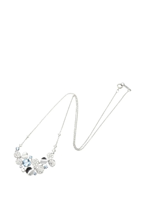 Tiffany & Co. Pre-Owned 2010s Paper Flower Cluster diamond aquamarine necklace - Silver
