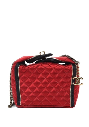 CHANEL Pre-Owned 2010 Diamond-quilted mini shoulder bag - Red