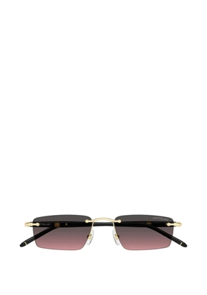 Montblanc rectangle-frame sunglasses - Gold