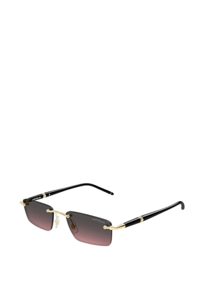 Montblanc rectangle-frame sunglasses - Gold