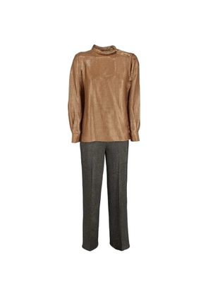 Gianfranco Ferré Pre-Owned embellished trousers (set of two) - Grey