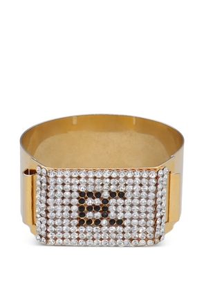 Enrico Coveri Vintage logo-embellished cuff bracelet - Gold