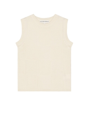 After Pray Damier Sleeveless Knit Top in Ivory - Cream. Size S (also in ).