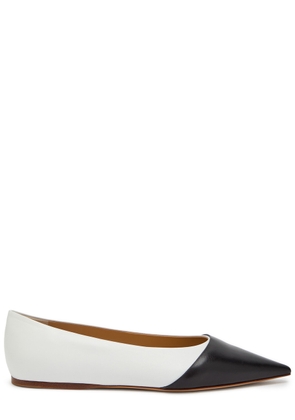 Gabriela Hearst Empress Colour-blocked Leather Ballet Flats - White - 36 (IT36/ UK3)