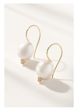Mizuki - 14-karat Gold, Pearl And Diamond Earrings - One size