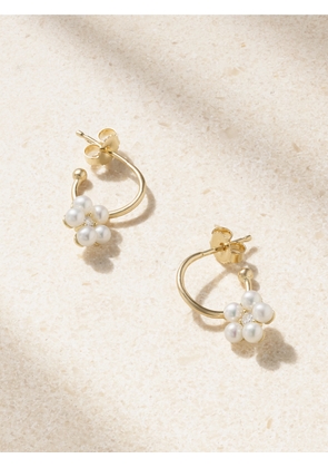 Mizuki - 14-karat Gold, Pearl And Diamond Earrings - One size