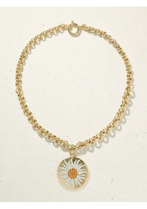 Yvonne Léon - Roi Soleil 18-karat Gold, Diamond And Citrine Necklace - One size
