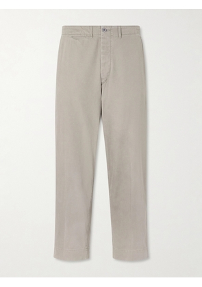 A.PRESSE - Vintage Straight-Leg Cotton Chinos - Men - Gray - 1