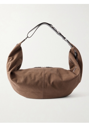 LEMAIRE - Quiver Leather-Trimmed Messenger Bag - Men - Brown