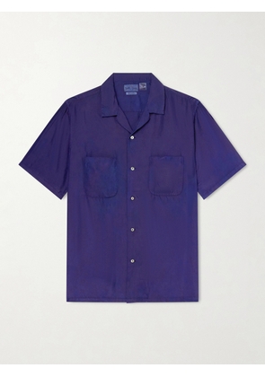 Blue Blue Japan - Convertible-Collar Indigo-Dyed Silk-Habotai Shirt - Men - Blue - S