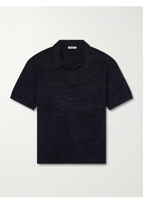3sixteen - Knitted Cotton Polo Shirt - Men - Black - S