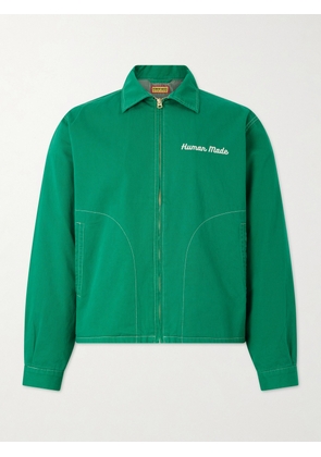 Human Made - Logo-Embroidered Cotton-Twill Jacket - Men - Green - S