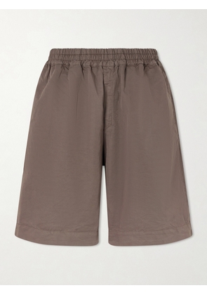 A Kind Of Guise - Saleh Straight-Leg Cotton and Linen-Blend Drawstring Shorts - Men - Brown - S