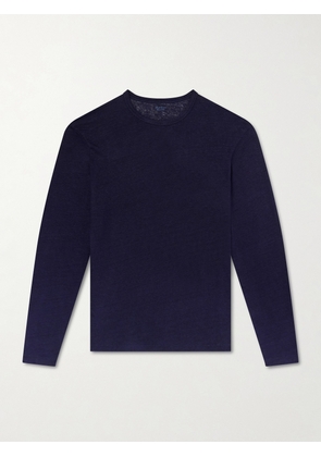 Hartford - Linen-Jersey T-Shirt - Men - Blue - S