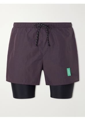 DISTRICT VISION - Ultralight Shell Running Shorts - Men - Purple - S