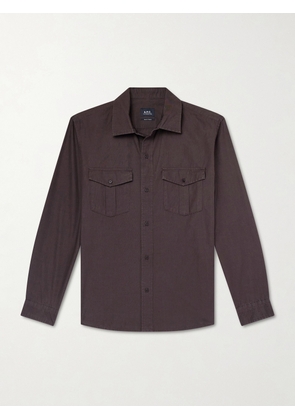 A.P.C. - Warren Organic Cotton Shirt - Men - Brown - XS