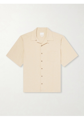 A.P.C. - Jude Camp-Collar Organic Cotton and Linen-Blend Shirt - Men - Neutrals - XS