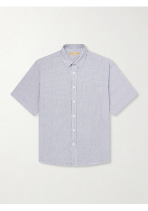 FrizmWORKS - Striped Cotton-Blend Seersucker Shirt - Men - Blue - S
