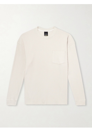 FrizmWORKS - Oversized Waffle-Knit Cotton-Blend T-Shirt - Men - Neutrals - S