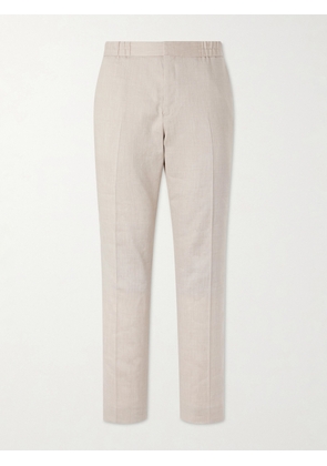 Paul Smith - Straight-Leg Pleated Linen-Blend Trousers - Men - Neutrals - UK/US 30