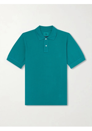 Drake's - Garment-Dyed Cotton-Piqué Polo Shirt - Men - Green - S