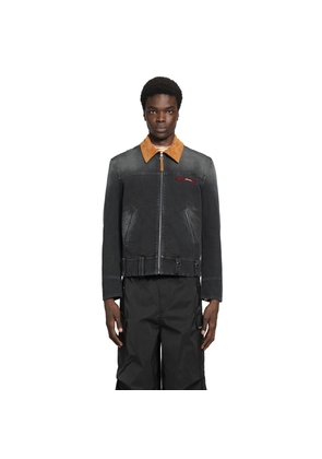 Canvas Jacket With Contrast Collar