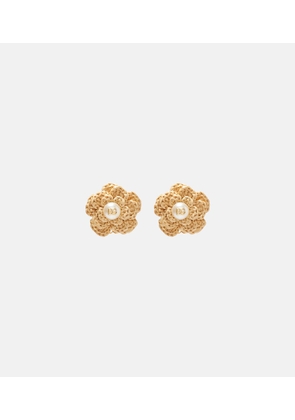 Dolce&Gabbana DG raffia-effect clip-on earrings