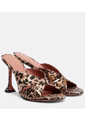 Amina Muaddi Salma leopard-print satin mules
