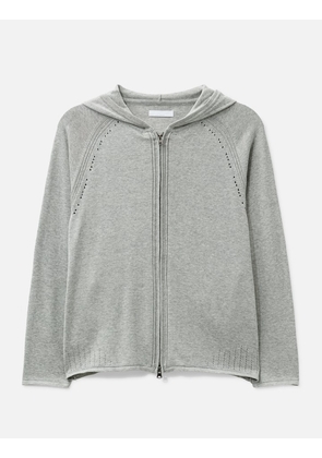 Knit Zip-Up Hoodie