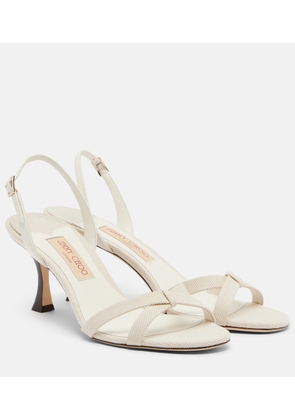Jimmy Choo Elsy canvas slingback sandals