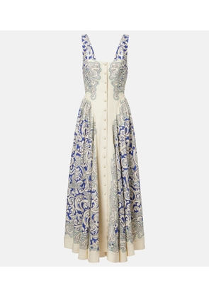 Alemais Printed linen-blend dress