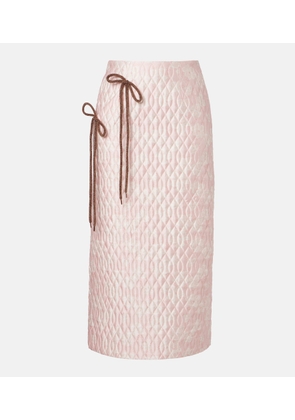 Simone Rocha Floral quilted pencil skirt