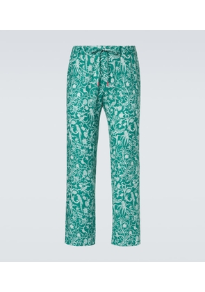 Kiton Printed linen pants