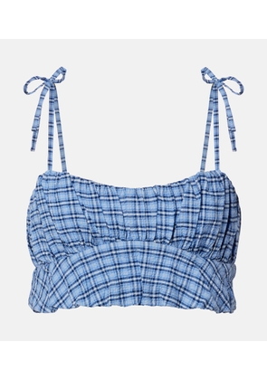 Faithfull Pelea checked cotton top