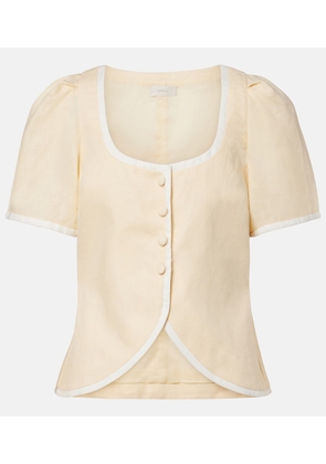 Faithfull Madeleine belted linen top