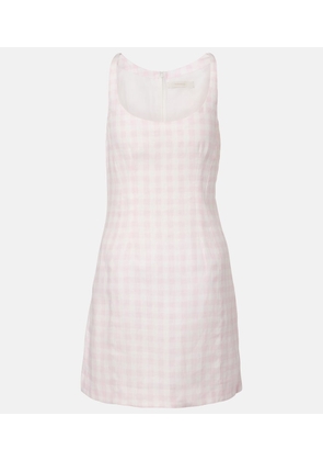 Faithfull Sanne gingham linen mini dress