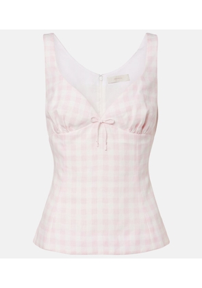 Faithfull Maturba gingham linen top