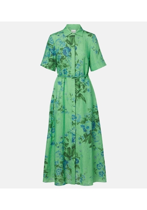 Erdem Floral linen shirt dress