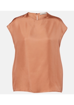 Asceno Dasha silk twill top
