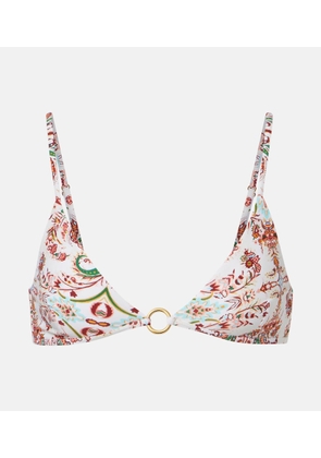 Melissa Odabash Greece printed triangle bikini top