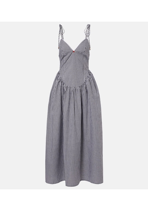Bananhot Paloma gingham cotton poplin maxi dress